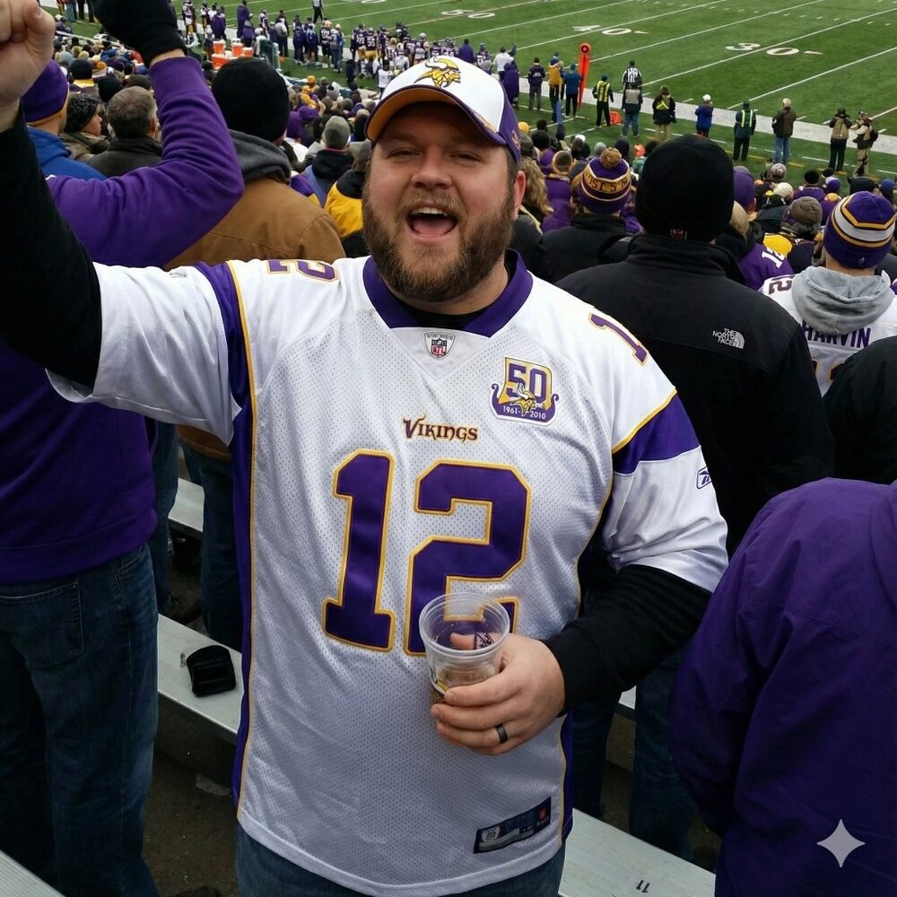 🏈 Percy Harvin #12 Reebok OnField Vikings Jersey - 50th Anniv.